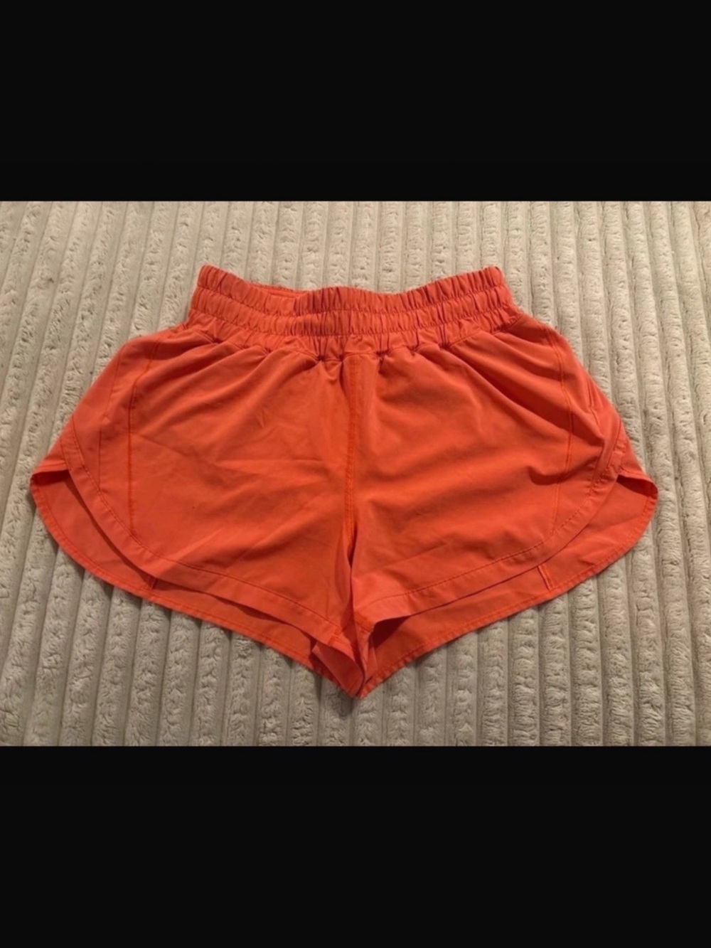 Lululemon Track That High-Rise Lined Short 3" Warm Coral